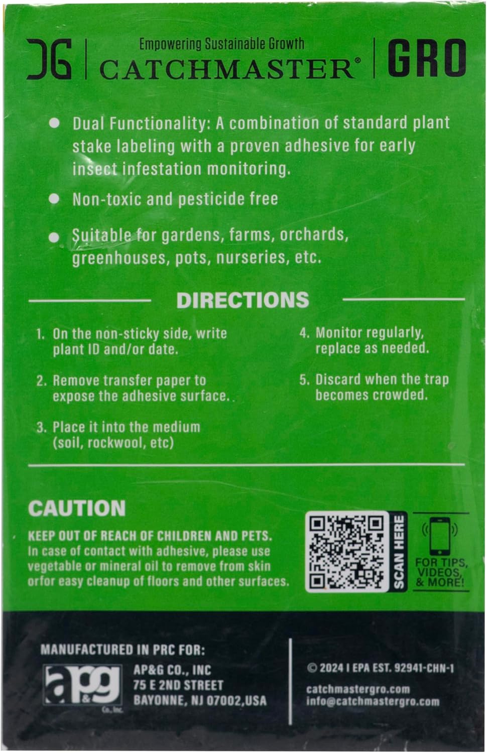 Catchmaster Dual Action Plant Labels 100 pack - Sticky Insect Trap