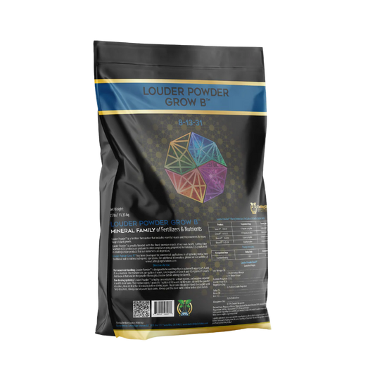 Cutting Edge Solutions Louder Powder commercial base nutrient powder, Grow B on white background